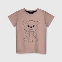 Детская футболка Медвежонок сидит