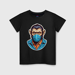 Детская футболка Портрет обезьяны в маске