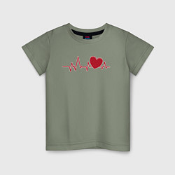 Детская футболка Сердце и электрокардиограмма: символ здоровья и лю