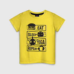 Детская футболка Eat sleep yoga repeat