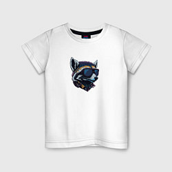 Детская футболка Модный енот