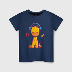Детская футболка Музыкальный жирафик