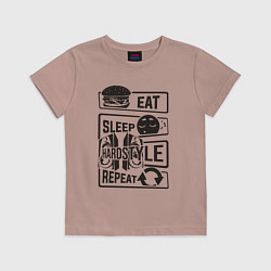 Детская футболка Eat sleep hardstyle