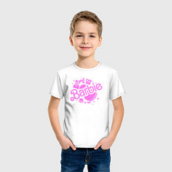 Футболка хлопковая детская Barbie party, цвет: белый — фото 2