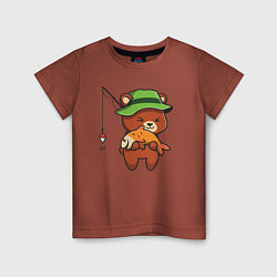Детская футболка Мишка рыбак