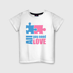 Детская футболка Все что тебе нужно - это любовь
