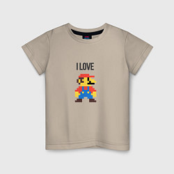 Детская футболка Super mario bros - i love mario