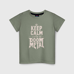 Детская футболка Слушай дум-метал