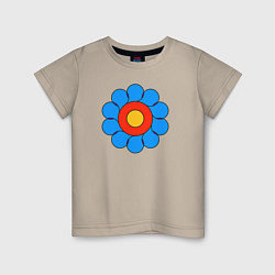 Детская футболка Геометрический цветок цветной