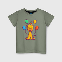 Детская футболка Праздник у жирафа