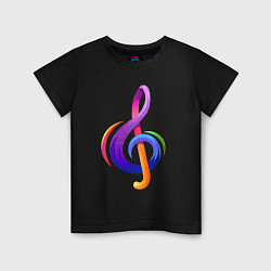 Детская футболка Скрипичный ключ в цвете