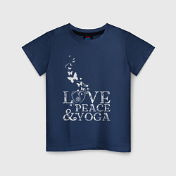 Детская футболка Любовь мир йога