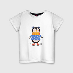 Детская футболка Пингвин фигурист