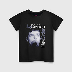Футболка хлопковая детская Joy Division - Ian Curtis, цвет: черный