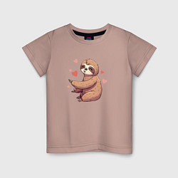 Детская футболка Мальчик ленивец