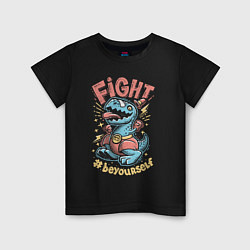 Футболка хлопковая детская Fight Dark, цвет: черный