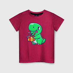 Детская футболка Динозавр с подарком
