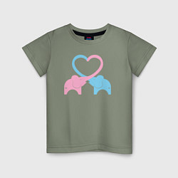 Детская футболка Elephants love