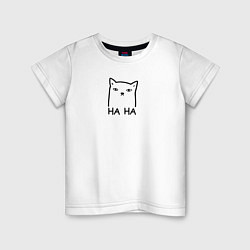Детская футболка Cat ha ha black