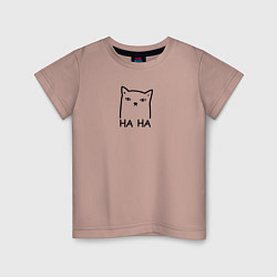 Детская футболка Cat ha ha black