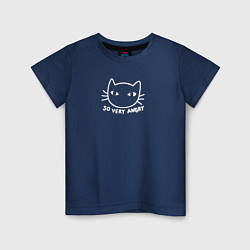 Детская футболка So very angry cat