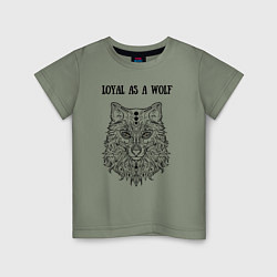 Детская футболка Loyal as a wolf