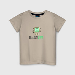 Детская футболка Чикен ган робот роблокс