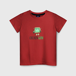 Детская футболка Чикен ган робот роблокс