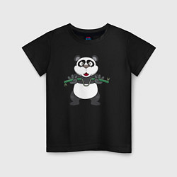 Детская футболка Панда с нунчаками
