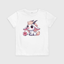 Детская футболка Козерог с цветком