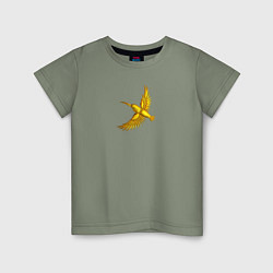 Детская футболка Золотая птица удачи зимородок