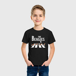Футболка хлопковая детская Бигли The Beatles пародия, цвет: черный — фото 2