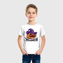 Футболка хлопковая детская Праздник Halloween, цвет: белый — фото 2