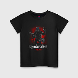 Детская футболка Пародия на Металлику Неандерталлика