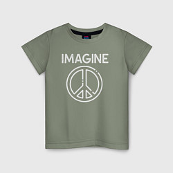Детская футболка Imagine peace