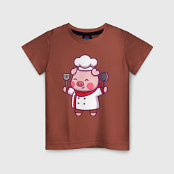 Детская футболка Поросёнок повар