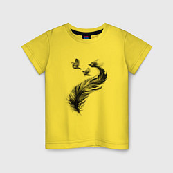 Детская футболка Большое перо и три птицы