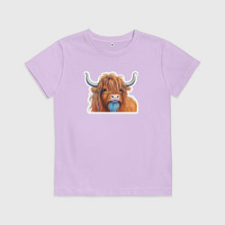 Детская футболка Шотландский волосатый бык
