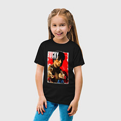 Футболка хлопковая детская Rocky Balboa Silvester Stallone, цвет: черный — фото 2
