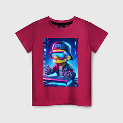 Детская футболка Барт Симпсон - киберспорт