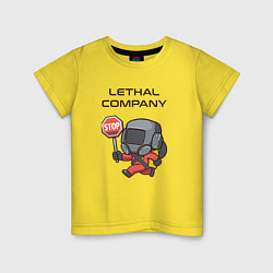 Детская футболка Lethal company: Stop Please