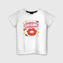 Детская футболка Go girl lips