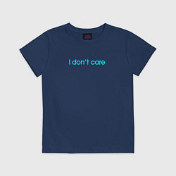 Детская футболка I dont care blue