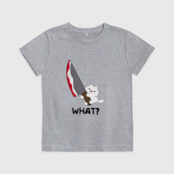 Детская футболка What котёнок