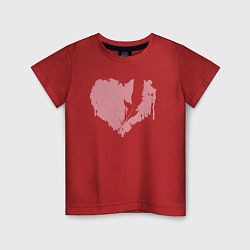 Детская футболка Сердце перья