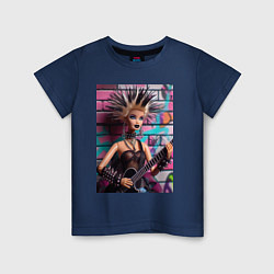 Детская футболка Barbie - punk guitarist neural network