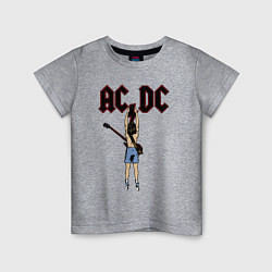 Футболка хлопковая детская Angus Young, цвет: меланж