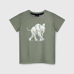 Детская футболка Белый слоненок