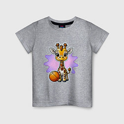 Детская футболка Жирафик и мяч