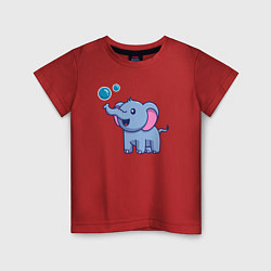 Детская футболка Слоник и пузырьки